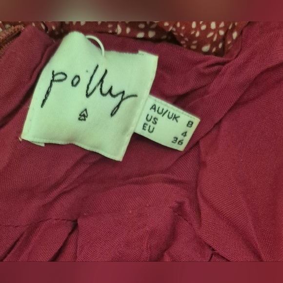 Princess Polly Red Smocked Ruffled Romper - Picture 5 of 7